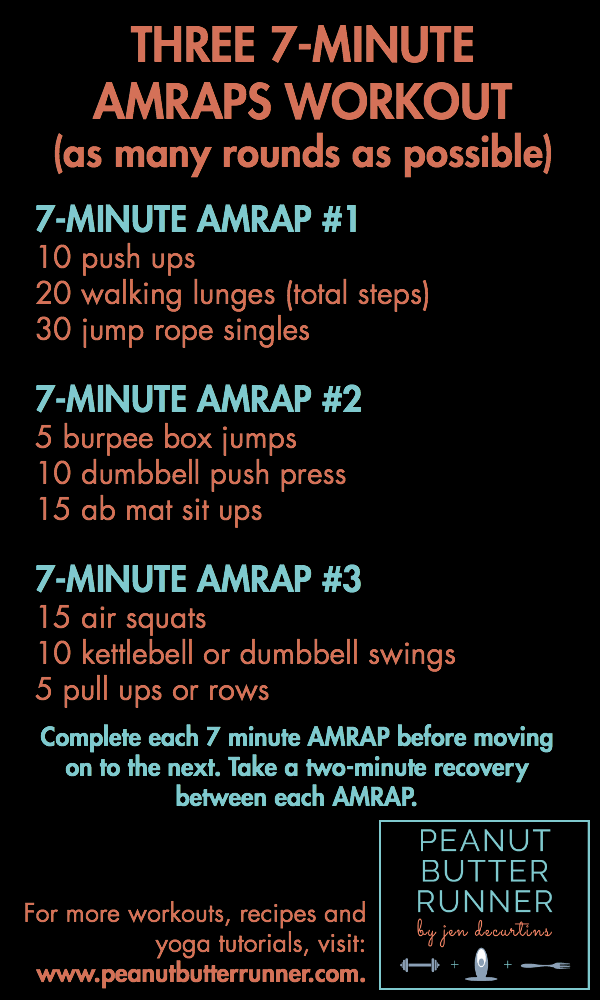 7 Minute AMRAPs Workout - Peanut Butter Runner