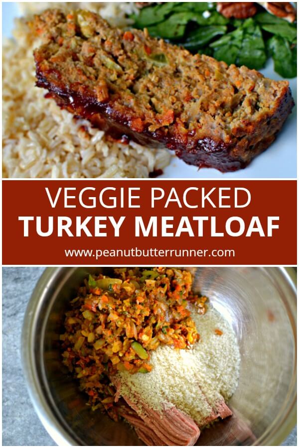 Veggie Packed Turkey Meatloaf - Peanut Butter Runner