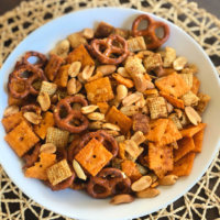 Cheesy & Peanuty Savory Snack Mix