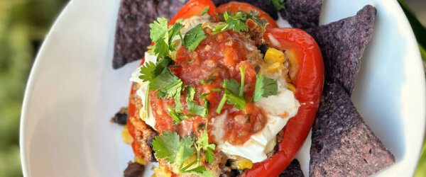 Mexican-Style Stuffed Peppers with Quinoa, Corn and Black Beans